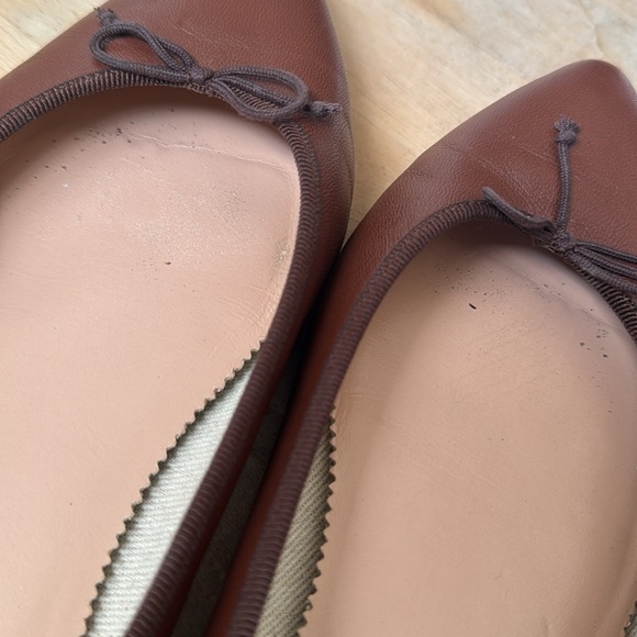J Crew Gemma Leather Ballet Flats Mahogany Brown 8.5 Classic - Picture 16 of 17